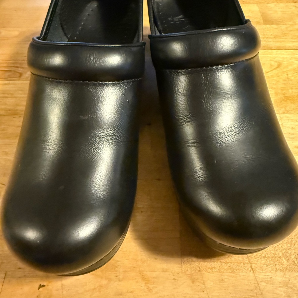 Dansko Black Leather Mules or Clogs